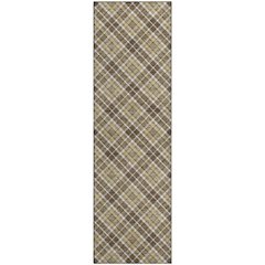 Luxury Washable Indoor/Outdoor Soft Essentials SE3 Brown 2'3" x 7'6" Runner Rug