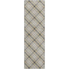 Luxury Washable Indoor/Outdoor Soft Essentials SE3 Gray 2'3" x 7'6" Runner Rug