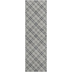 Luxury Washable Indoor/Outdoor Soft Essentials SE3 Gray 2'3" x 7'6" Runner Rug