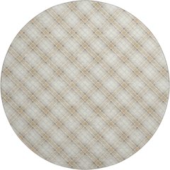 Luxury Washable Indoor/Outdoor Soft Essentials SE3 Ivory 8' x 8' Rug