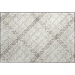Luxury Washable Indoor/Outdoor Soft Essentials SE3 Ivory 1'8" x 2'6" Rug