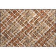 Luxury Washable Indoor/Outdoor Soft Essentials SE3 Orange 1'8" x 2'6" Rug