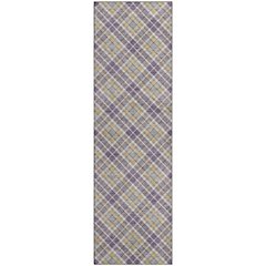 Luxury Washable Indoor/Outdoor Soft Essentials SE3 Purple 2'3" x 7'6" Runner Rug