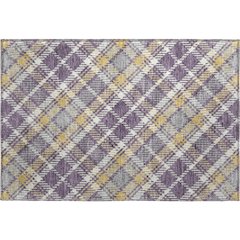 Luxury Washable Indoor/Outdoor Soft Essentials SE3 Purple 1'8" x 2'6" Rug