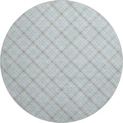 Luxury Washable Indoor/Outdoor Soft Essentials SE3 Blue 8' x 8' Rug