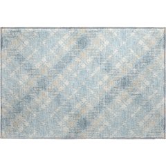 Luxury Washable Indoor/Outdoor Soft Essentials SE3 Blue 1'8" x 2'6" Rug