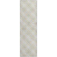 Luxury Washable Indoor/Outdoor Soft Essentials SE3 Gold 2'3" x 7'6" Runner Rug