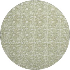 Luxury Washable Indoor/Outdoor Soft Essentials SE4 Green 8' x 8' Rug