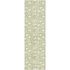 Luxury Washable Indoor/Outdoor Soft Essentials SE4 Green 2'3" x 7'6" Runner Rug