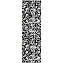 Luxury Washable Indoor/Outdoor Soft Essentials SE4 Black 2'3" x 7'6" Runner Rug