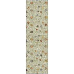 Luxury Washable Indoor/Outdoor Soft Essentials SE4 Green 2'3" x 7'6" Runner Rug