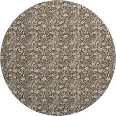 Luxury Washable Indoor/Outdoor Soft Essentials SE4 Brown 8' x 8' Rug