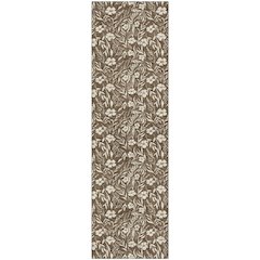 Luxury Washable Indoor/Outdoor Soft Essentials SE4 Brown 2'3" x 7'6" Runner Rug