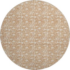 Luxury Washable Indoor/Outdoor Soft Essentials SE4 Orange 8' x 8' Rug