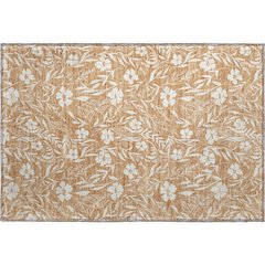 Luxury Washable Indoor/Outdoor Soft Essentials SE4 Orange 1'8" x 2'6" Rug