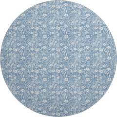 Luxury Washable Indoor/Outdoor Soft Essentials SE4 Blue 8' x 8' Rug