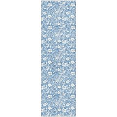 Luxury Washable Indoor/Outdoor Soft Essentials SE4 Blue 2'3" x 7'6" Runner Rug