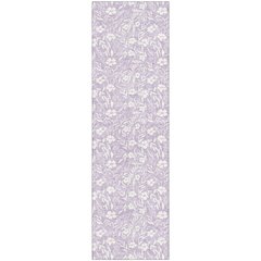 Luxury Washable Indoor/Outdoor Soft Essentials SE4 Purple 2'3" x 7'6" Runner Rug