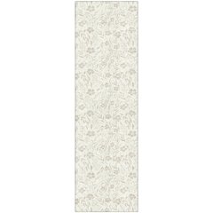 Luxury Washable Indoor/Outdoor Soft Essentials SE4 Ivory 2'3" x 7'6" Runner Rug