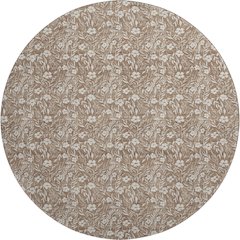 Luxury Washable Indoor/Outdoor Soft Essentials SE4 Brown 8' x 8' Rug