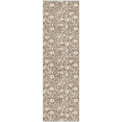 Luxury Washable Indoor/Outdoor Soft Essentials SE4 Brown 2'3" x 7'6" Runner Rug