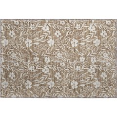 Luxury Washable Indoor/Outdoor Soft Essentials SE4 Brown 1'8" x 2'6" Rug
