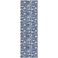 Luxury Washable Indoor/Outdoor Soft Essentials SE4 Blue 2'3" x 7'6" Runner Rug