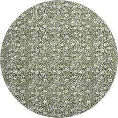 Luxury Washable Indoor/Outdoor Soft Essentials SE4 Green 8' x 8' Rug