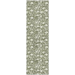Luxury Washable Indoor/Outdoor Soft Essentials SE4 Green 2'3" x 7'6" Runner Rug