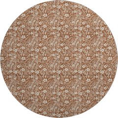 Luxury Washable Indoor/Outdoor Soft Essentials SE4 Orange 8' x 8' Rug