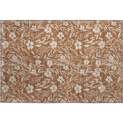 Luxury Washable Indoor/Outdoor Soft Essentials SE4 Orange 1'8" x 2'6" Rug