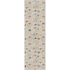 Luxury Washable Indoor/Outdoor Soft Essentials SE4 Ivory 2'3" x 7'6" Runner Rug