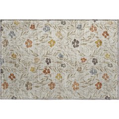 Luxury Washable Indoor/Outdoor Soft Essentials SE4 Ivory 1'8" x 2'6" Rug