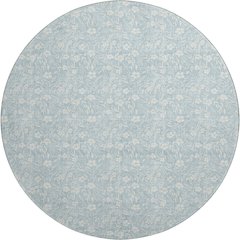 Luxury Washable Indoor/Outdoor Soft Essentials SE4 Blue 8' x 8' Rug