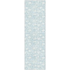 Luxury Washable Indoor/Outdoor Soft Essentials SE4 Blue 2'3" x 7'6" Runner Rug