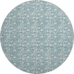 Luxury Washable Indoor/Outdoor Soft Essentials SE4 Teal 8' x 8' Rug