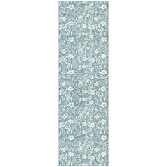Luxury Washable Indoor/Outdoor Soft Essentials SE4 Teal 2'3" x 7'6" Runner Rug