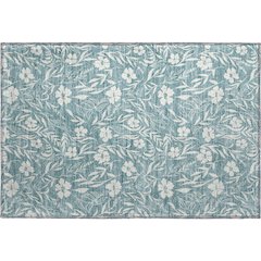 Luxury Washable Indoor/Outdoor Soft Essentials SE4 Teal 1'8" x 2'6" Rug