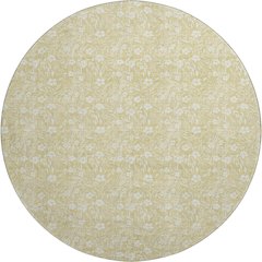 Luxury Washable Indoor/Outdoor Soft Essentials SE4 Gold 8' x 8' Rug