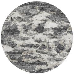 Indoor/Outdoor Accord AAC36 Black Washable 8' x 8' Round Rug