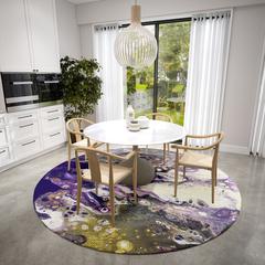 Karina Amethyst Modern Abstract 8' x 8' Area Rug Amethyst AKC37