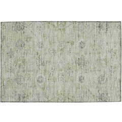 Luxury Washable Indoor/Outdoor Solace Aloe 1'8" x 2'6" Rug