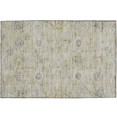 Luxury Washable Indoor/Outdoor Solace Beige 1'8" x 2'6" Rug
