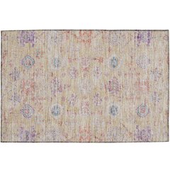 Luxury Washable Indoor/Outdoor Solace Peach 1'8" x 2'6" Rug