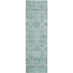 Luxury Washable Indoor/Outdoor Solace Teal 2'3" x 7'6" Runner Rug
