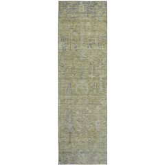Luxury Washable Indoor/Outdoor Solace Aloe 2'3" x 7'6" Runner Rug