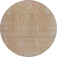 Luxury Washable Indoor/Outdoor Solace Coral 8' x 8' Round Rug