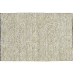 Luxury Washable Indoor/Outdoor Solace Beige 1'8" x 2'6" Rug