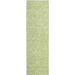 Luxury Washable Indoor/Outdoor Solace Lime 2'3" x 7'6" Runner Rug