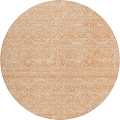 Luxury Washable Indoor/Outdoor Solace Salmon 8' x 8' Round Rug